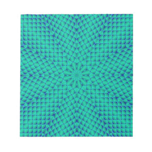 Grüne und blaue Waves Notizblock