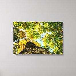 Grüne und gelbe Bäume Leinwanddruck