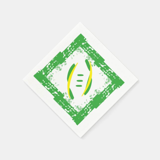 Grüne und gelbe Coctail Napkins Serviette (Ecke)