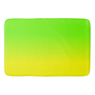 Grüne und gelbe Ombré Schatten-Neonneonfarbe Badematte