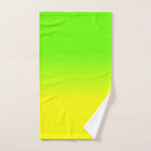 Grüne und gelbe Ombré Schatten-Neonneonfarbe Handtuch