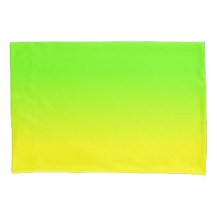 Grüne und gelbe Ombré Schatten-Neonneonfarbe Kissenbezug
