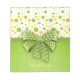 Grüne und gelbe Polka-Punkte, grüne Frühlingsband Notizblock (Vorderseite)