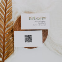 Grüne und Gold Baby Registry QR Code