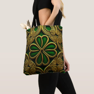 GRÜNE UND GOLD IRISCHE KNOTEN