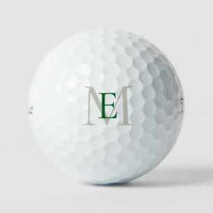Grüne und goldene große Monogramm Titleist VI Golf Golfball
