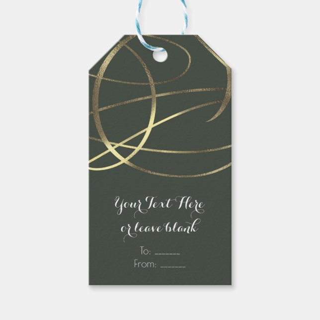 Grüne und goldene Imitate der Olive Army belohnen  Geschenkanhänger (Vorderseite)