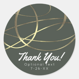 Grüne und goldene Imitate der Olive Army belohnen  Runder Aufkleber