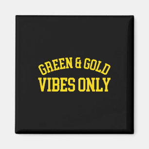 Grüne und goldene Vibes only - High School Footbal Magnet