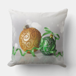 Grüne und goldene Weihnachtsschmuck Kissen