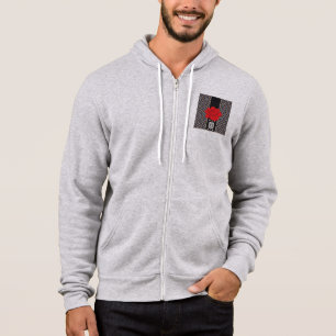 Grüne und graue Zip Up Hoodies gezüchtet und Fle