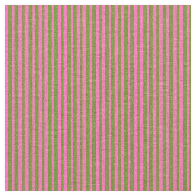 Grüne und heiß rosa farbige Linien Stoff (Nahaufnahme)