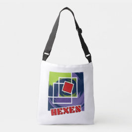 Grüne und Lila Abstrakte Rebellenkneipen mit Hexen Tragetaschen Mit Langen Trägern