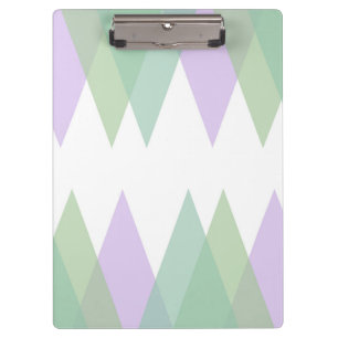 Grüne und lila Dreiecke Klemmbrett