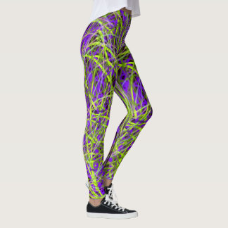 Grüne und lila Party-Leggings Leggings