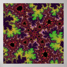 Grüne und Lila Speckle Poster