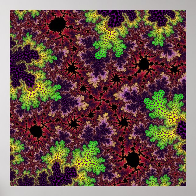 Grüne und Lila Speckle Poster (Vorne)