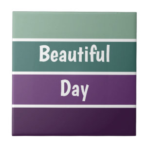 Grüne und Lila Streifen Fliese