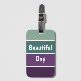 Grüne und Lila Streifen Gepäckanhänger