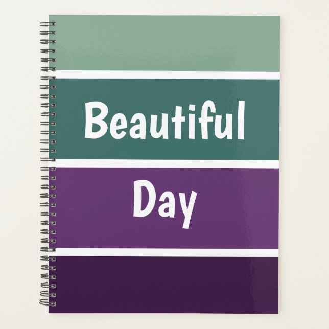 Grüne und Lila Streifen Planer (Vorderseite)