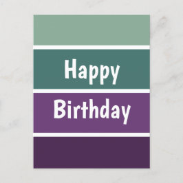 Grüne und Lila Streifen Postkarte