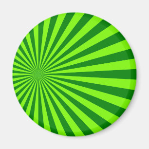 Grüne und Limette Funky Gestreifte Abstrakte Kunst Magnet