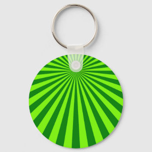 Grüne und Limette Funky Gestreifte Abstrakte Kunst Schlüsselanhänger