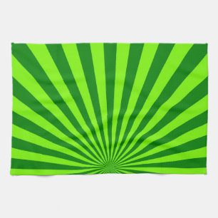 Grüne und Limettengrüne funky gestreifte abstrakte Handtuch