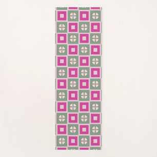 Grüne und Magenta-Boxed-Blumen-Yoga-Matte Yogamatte