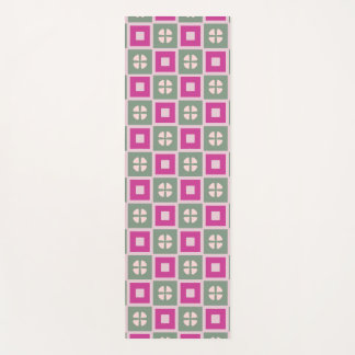 Grüne und Magenta-Boxed-Blumen-Yoga-Matte Yogamatte