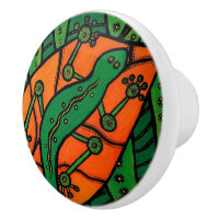 Grüne und orange Gecko-Eidechse