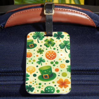 GRÜNE UND ORANGE IRISH THEMEN GEPÄCKANHÄNGER