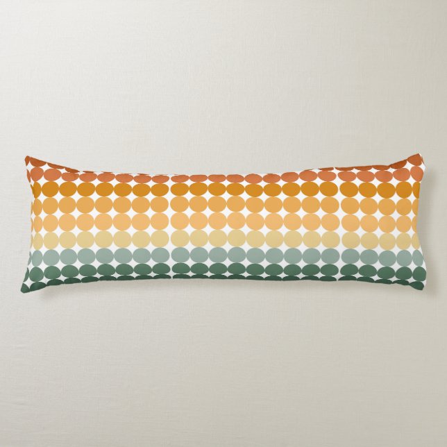 GRÜNE UND ORANGE POLKA-HUNDEN SEITENSCHLÄFERKISSEN (Vorderseite)