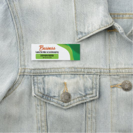 Grüne und orangefarbene Rasenpflege Landscaping & Namensschild