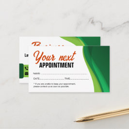 Grüne und orangefarbene Rasenpflege Landscaping & Terminkarte