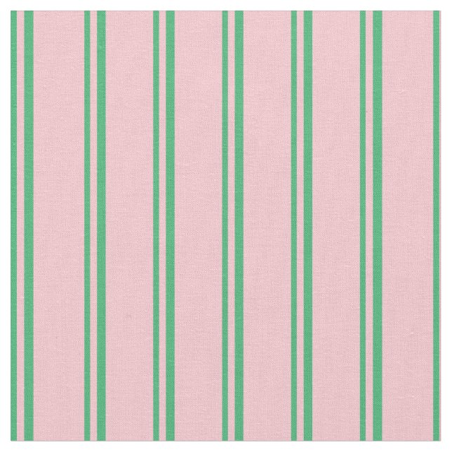 Grüne und rosa Linien im Meer Stoff (Nahaufnahme)