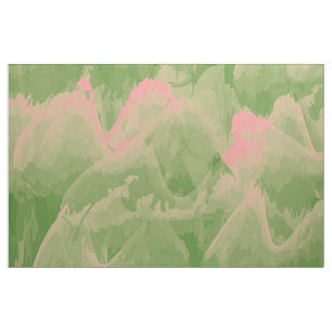 Grüne und rosa Wellen Stoff
