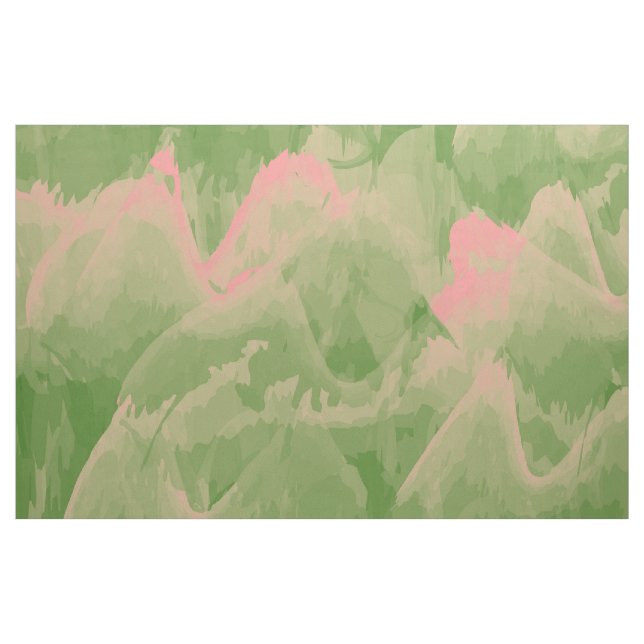 Grüne und rosa Wellen Stoff (Fat Quarter (45,7 x 55,9 cm))