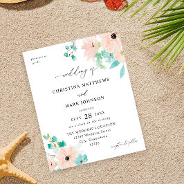 Grüne und rosafarbene Blumenzehen Flyer