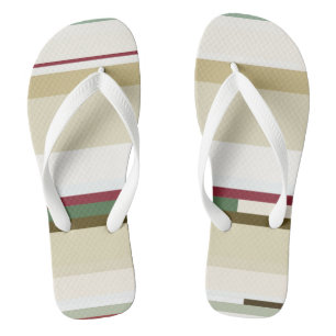 grüne und rote abstrakte Streifen Flip Flops