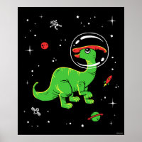 Grüne und rote Parasaurolophus Dinos im Weltraum