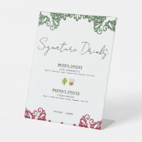 Grüne und rote Spitzen-Fiesta-Hochzeitstiche