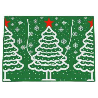 Grüne und rote Weihnachten Große Geschenktüte