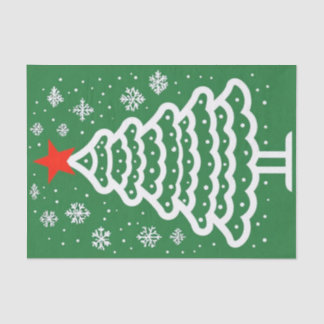 Grüne und rote Weihnachten Seidenpapier