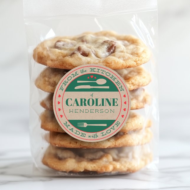 Grüne und rote Weihnachtsgeschenke aus Liebe Runder Aufkleber (Von Creator hochgeladen)