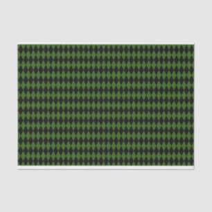 GRÜNE UND SCHWARZE DIAMOND MARDI GRAS PATTERTER SEIDENPAPIER