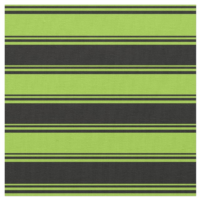 Grüne und schwarze farbige Linien Stoff (Nahaufnahme)