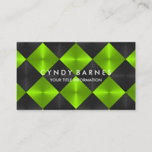 Grüne und schwarze Fliesen-Visitenkarte Visitenkarte