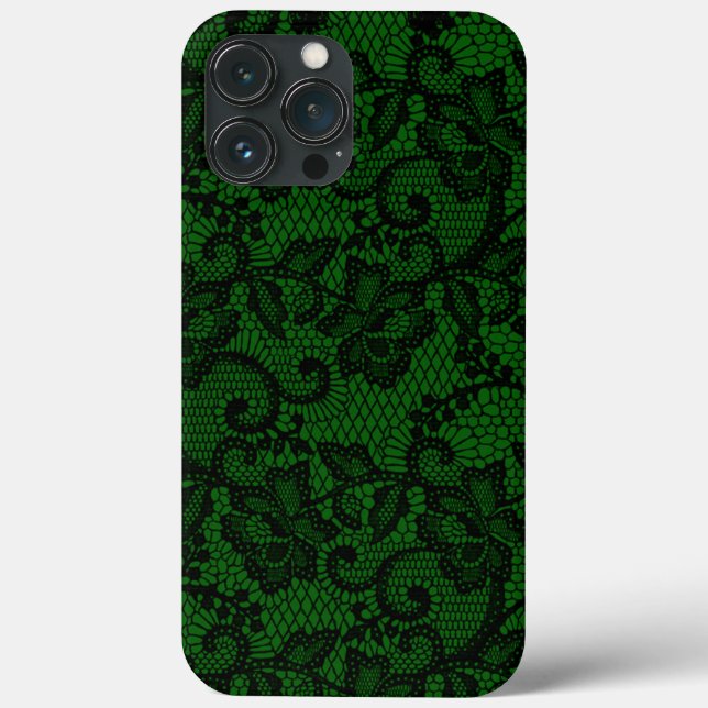 Grüne und schwarze Imitate Case-Mate iPhone Hülle (Rückseite)