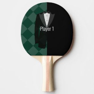 Grüne und schwarze Junggesellenabschied-Bier-Pong- Tischtennis Schläger